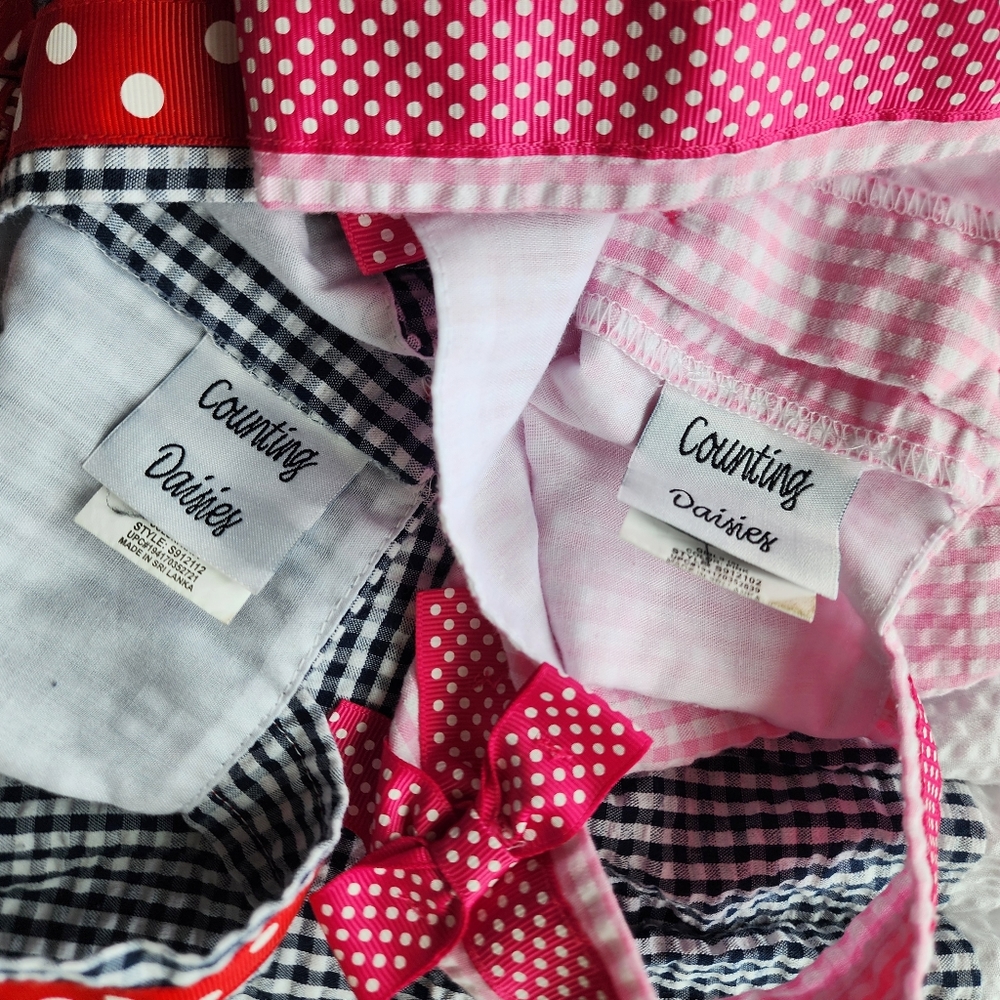 Counting Daisies Girls Seersucker Dress Bundle - Picture 7 of 9